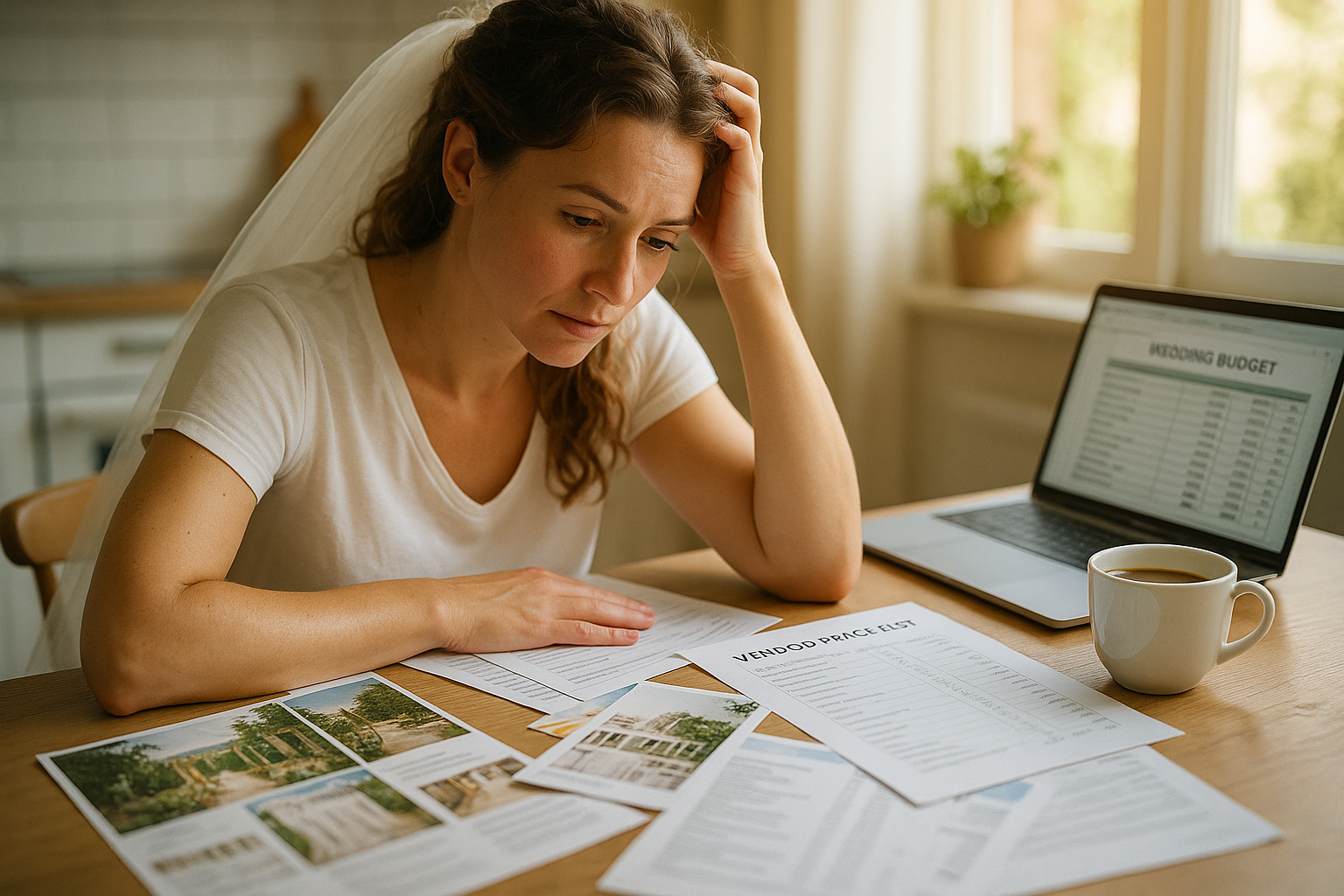 Bride Stressed while wedding budget planning