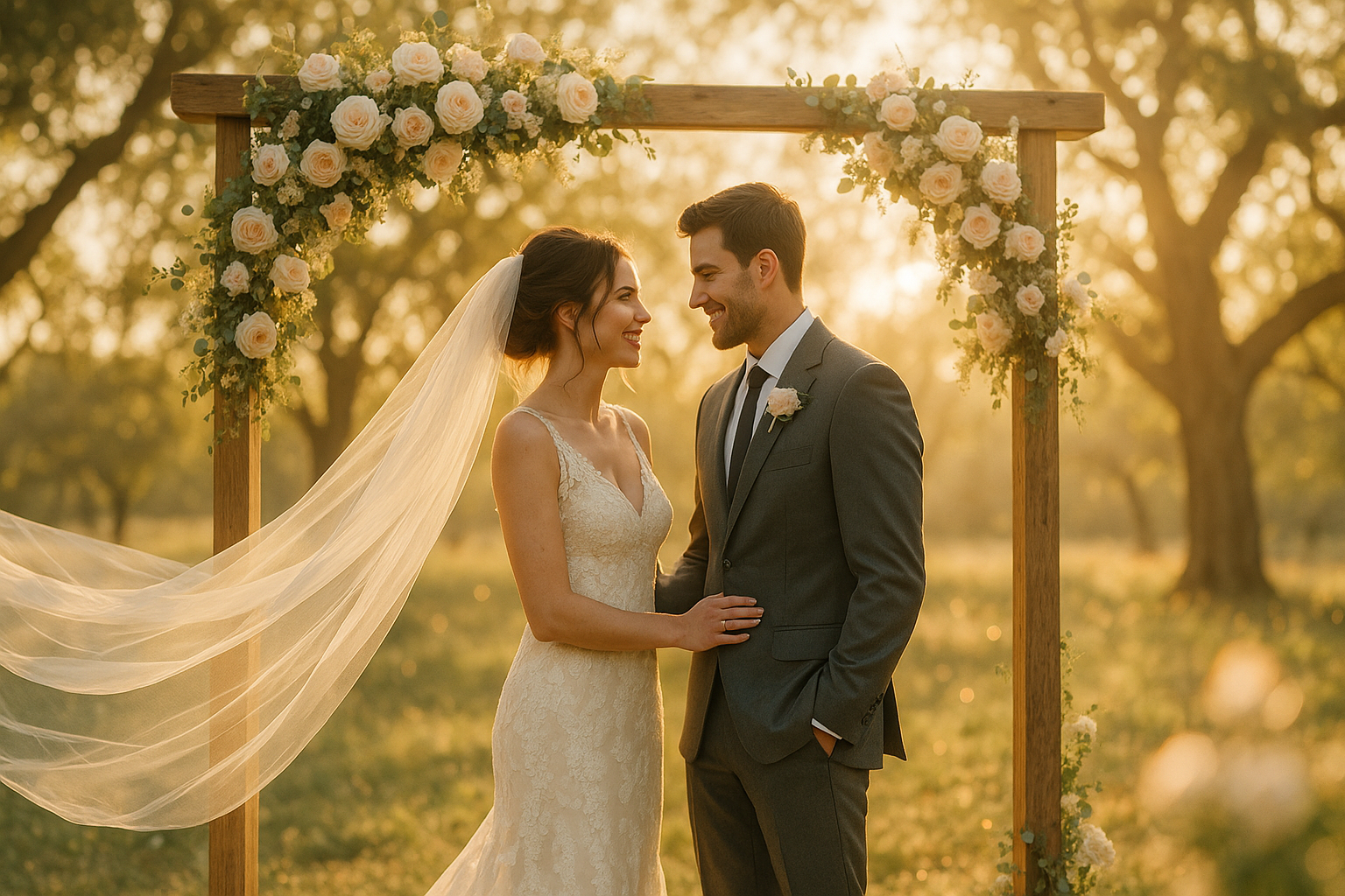 Bride and groom during a Dallas-Fort Worth wedding ceremony